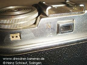 beirette (1958) mit vergrertem Sucherfenster, Parallaxenausgleich mit Schiebeokular
