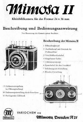 Mimosa II (Beschreibung und Bedienungsanweisung, Variochem VVB Mimosa Dresden, 1949)