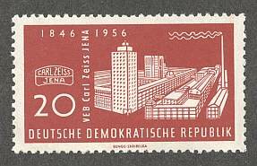 1956 - 110 Jahre Carl Zeiss Jena, Fertigungsgebude Jena, Michel-Nr. 546