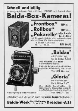 Balda-Werbung 1935