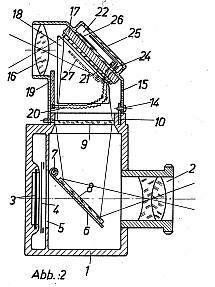 Patentzeichnungen D.R.P. 57a/736468: Spiegelreflexkamera mit Fotometer