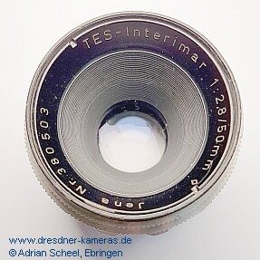 TES-Interimar 1:2,8/50mm Nr. 380503, Namensvariante des Tessar 2,8/50 TES-Interimar 1:2,8/50mm Nr. 380503, Namensvariante des Tessar 2,8/50