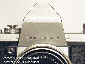 Praktica IV - seltene Variante mit kleinerem und verkrztem Schriftzug