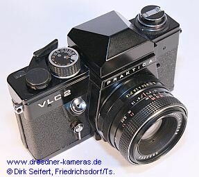 Praktica VLC 2 - Prototyp mit vernderten Bedienelementen und erhabenen aufgesetzten Metallbuchstaben VLC 2