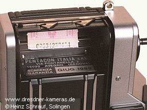 Praktica MTL 5 B mit Garantie-Aufkleber Pentacon Italia