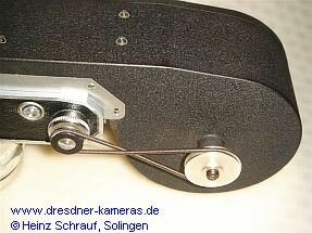 bertragung der Bewegung des Spannhebels auf die 17-m-Kassette bei Verwendung ohne Motorantrieb
