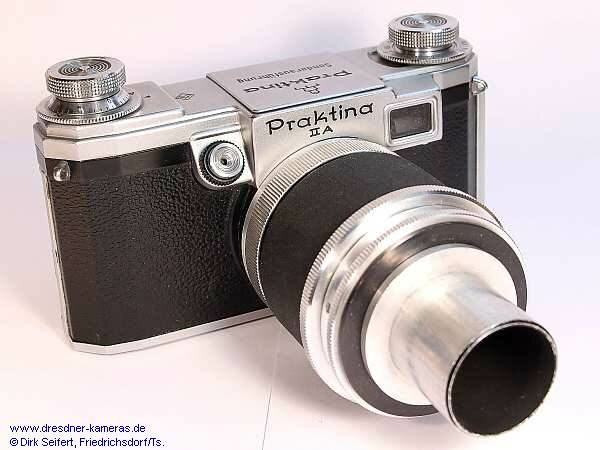 Praktina IIA Sonderausfhrung zur Nutzung an der mikrofotografischen Einrichtung Carl-Zeiss-Jena mf-matic (als Filmkassette ohne Reflexspiegel, ohne Verschluss, ohne Zeitenwerk).